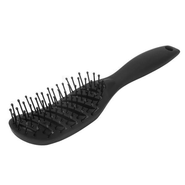 Menisk Hårkam Våd og Tør Nylon Styling Hårmassagebørste Sort