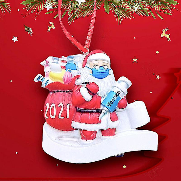 2021 Juldekoration Jultomten Dekorera Xmas Tree Hängande Vaccinhänge