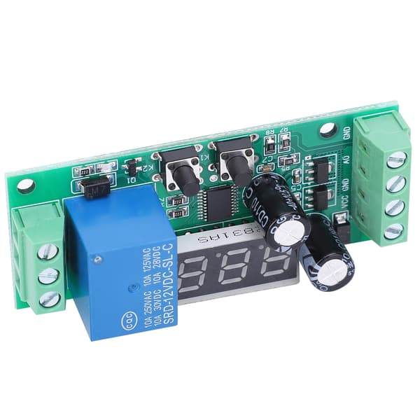 DC Spänningsdetekteringsmodul Digital Display Hög Noggrannhet Relä Elektronisk Komponent DC12V