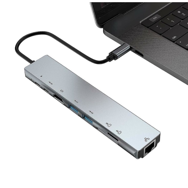 8 In1 Usb-c 3.1 - Type-c USB 3.0 Hub, HDMI Rj45 Ethernet-mikrosovitin