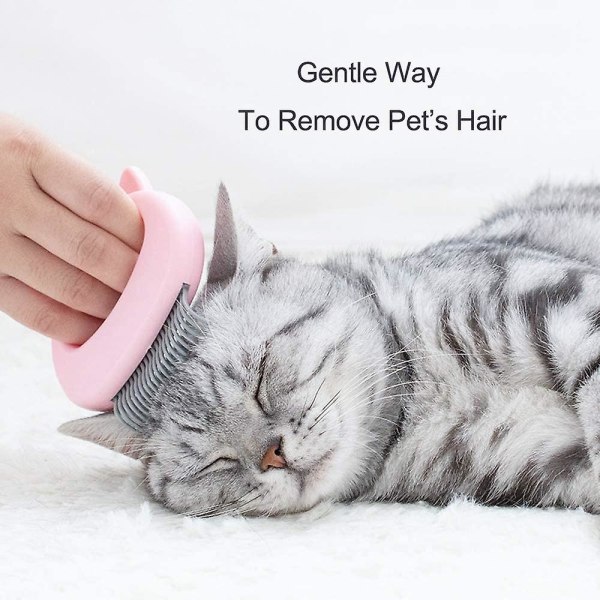 Cat Comb Massager Kjæledyrhårfjerning Masserende Shell Kam Massasjeverktøy Pink