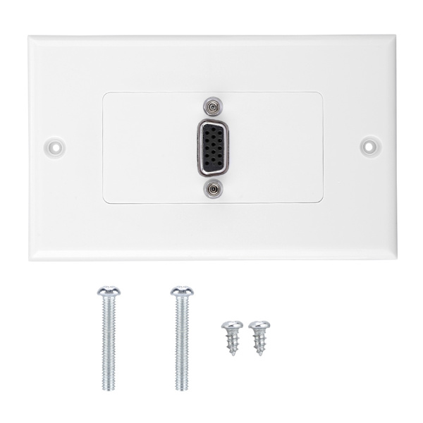 VGA Veggmonteringskontakt Paneladapter ABS Materiale