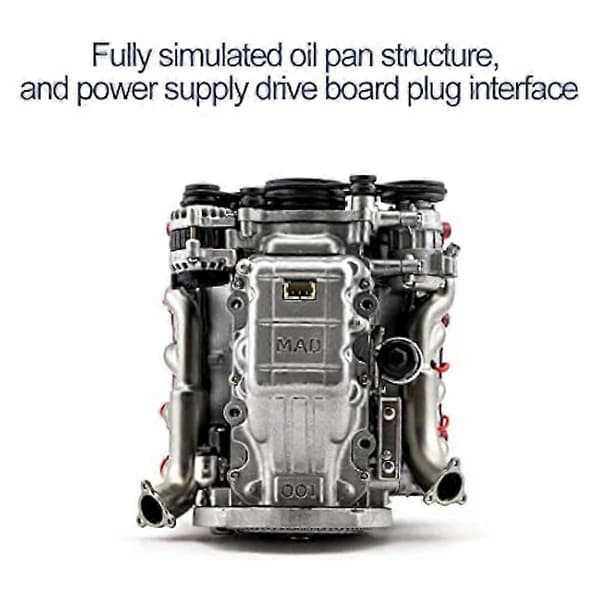 【BQ】Mini V8 Motor Løpesett, Ax90104 Scx10 Andre Generasjon Capra-Perfet