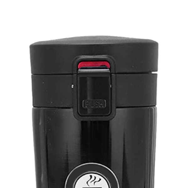 500ml Rostfri Isolerad Kaffemugg Portabel Svart med Studsande Lock