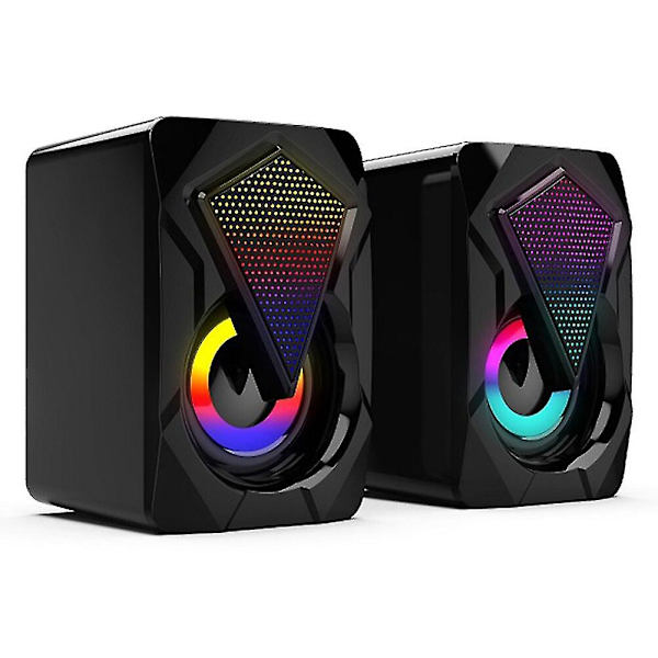 Usb Powered Multimedia Hifi Desktop Portable Gaming Bass Stereo Rgb Lighting Music Computer Speaker Mini Laptop For Pc