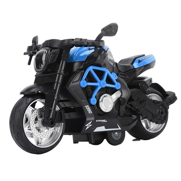 Alloy Motorcykel Model Høj Simulation Cool Lyd Lys Træk Tilbage Motorcykel Legetøj til Børn Blå