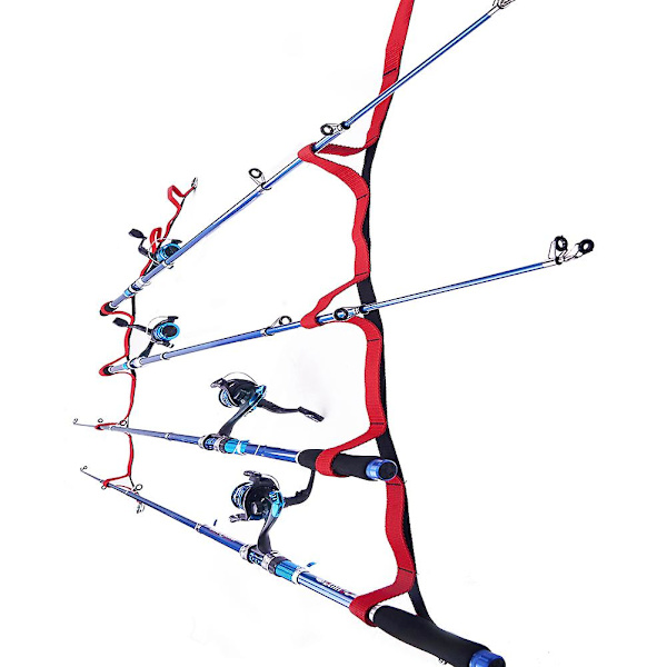 Takstångshållare Rullfiske 6-spöns fiskespö Display Rack Spö Overhead Väggfäste Hållare Fiskeredskap