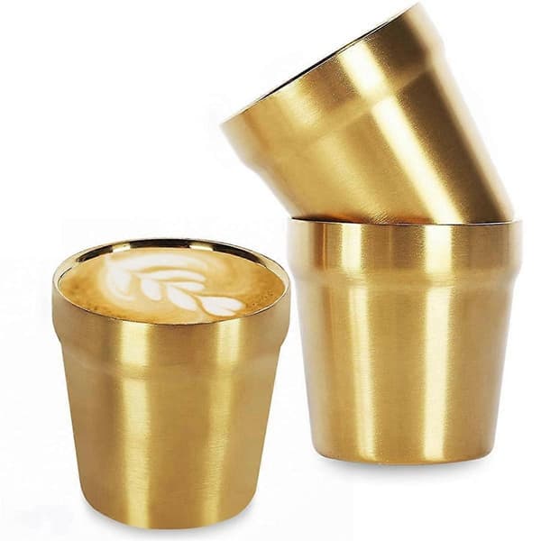 【BQ】3 st Rostfritt Stål 304 Mugg Utomhusutrustning Stapelbar Mugg Campingmuggar Metall Kaffe Resemugg Set P-Perfet