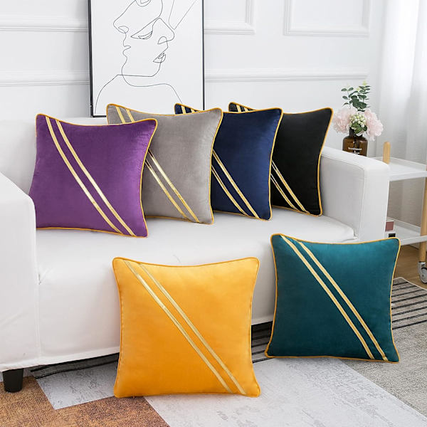 för Soffa Soffa Sovrum Vardagsrum Dekoration Marinblå 45 x 45 cm Set med 2