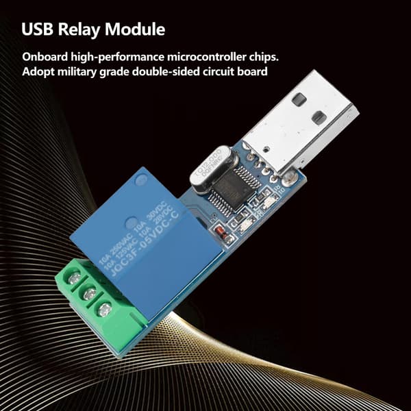 USB Relémodul MCU PC USB Smart Kontrollbryter Jog Selv Låsende
