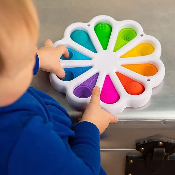 Push Pop Bubble Sensorisk Leketøy Voksen Autisme Stresslindring Reise Bursdagsgave Hvit
