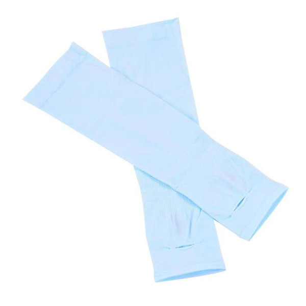 1 Par Kvinnor Män Sol UV-skydd Anti Slip Arm Kompression Blå