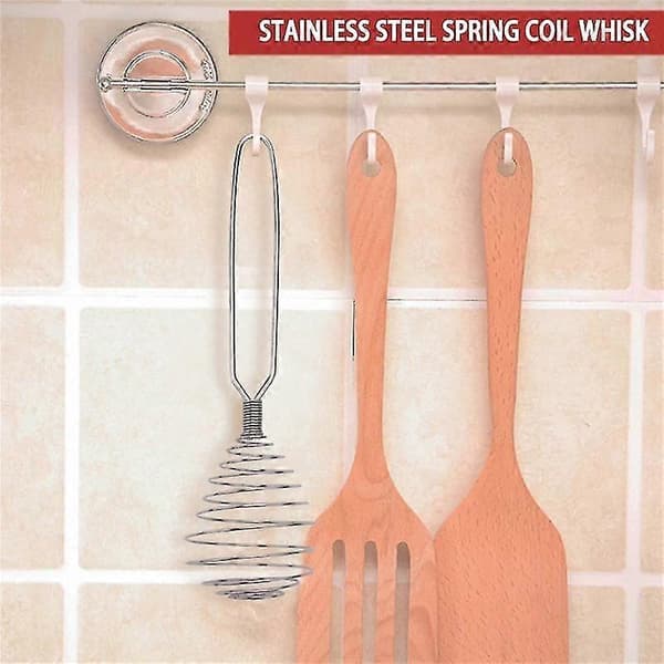 Fjäderspiral Trådvisp Handmixer Mixer Äggvisp, Rostfritt Stålverktyg Silver