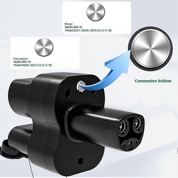 Til CCS2 til Tesla EV-adapter Opladningsstik AC+DC 250A-adapter EV-opladningsforbindelsesadapter Hurtigopladningsadapter Black