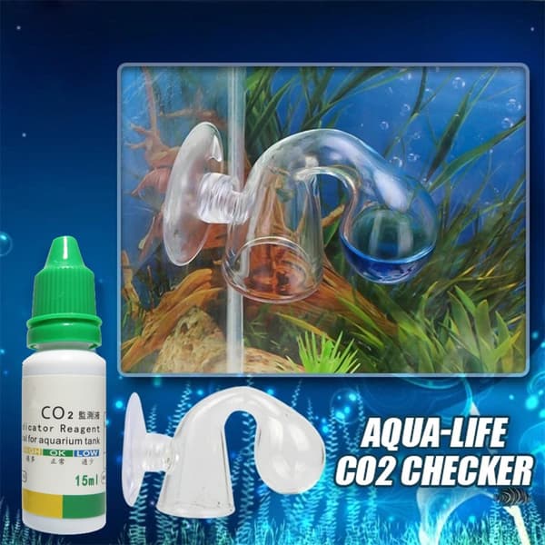 CO2 Långtidsmonitor CO2 Drop Checker med sugkopp för akvarium