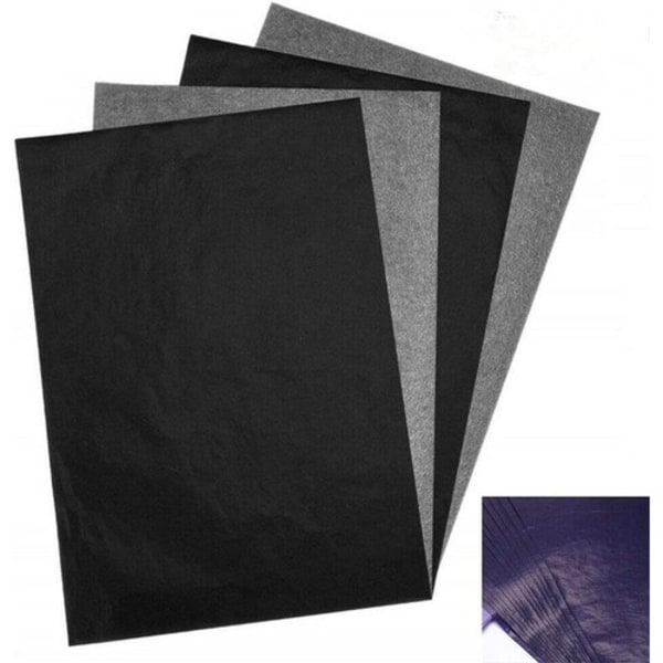 100-pack A4 kolpapper för manuell kopiering på trä, papper, canvas, svart