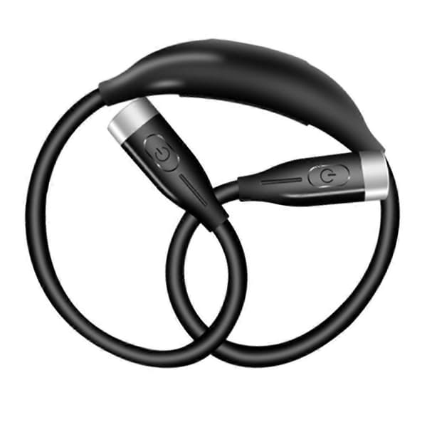 【BQ】Sort/lys rød LED USB-opladelig halslampe Halslæselampe black