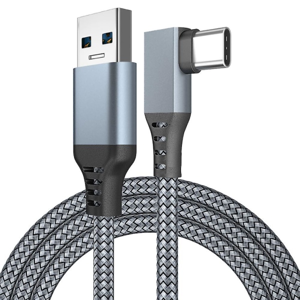 Link-kabel for Oculus Quest 2, rask lading & dataoverføring via PC USB-C 3.2 Gen1 5gbps PD overføringsladekabel VR-hodetelefon Link-kabel Grey 3M