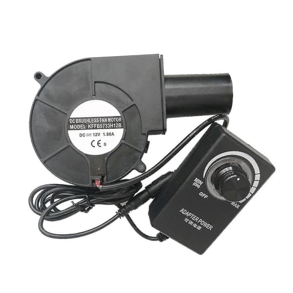 【BQ】9733 Blæser Ventilator Luftblæser Højhastigheds DC 12V Turbo Centrifugalventilator Med Variabel Hastighedsregulator Til Oliefyr BBQ Cy 3