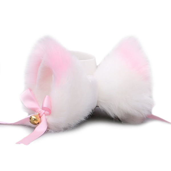 1 Pari Japanilaiset Naiset Tytöt Lolita Anime Hiusklipsit Söpöt Karvaiset Kissan Korville Hiusneula ja Bowknot Bell Cosplay-asu Snap Barrette Juhlamekko D