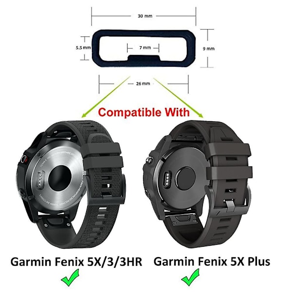 10pcs Silicone Replacement Secure Rings Watch Strap Fasteners Band Keepers Strap Loops Compatible With Garmin Watch White 16mm
