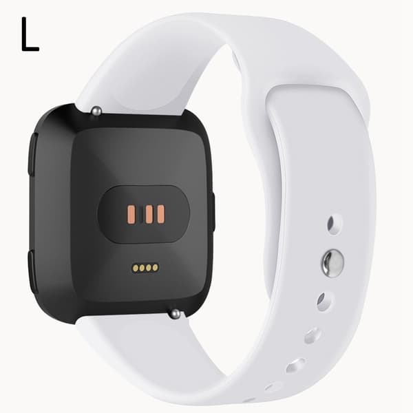 【BQ】Silikone armbånd Fitbit Versa/Versa 2/Versa Lite - Hvid White Vit