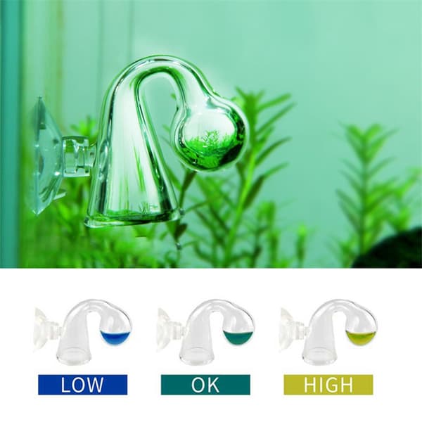 CO2 Långtidsmonitor CO2 Drop Checker med sugkopp för akvarium