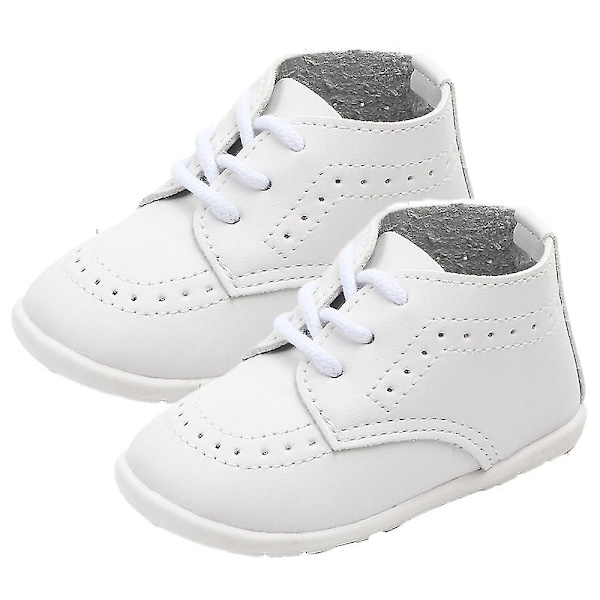 Pu Læder Loafers Gummi og bløde såler Bryllupssko Toddler Walking Sko