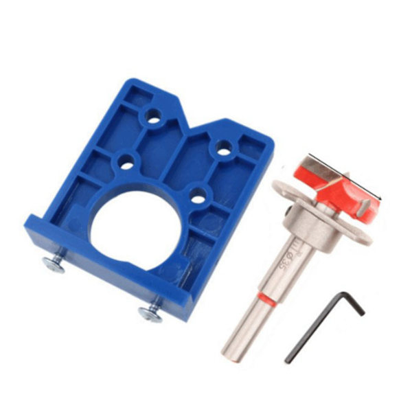 Dold Hinge Jig Kit 35mm ABS med exakt legering Hinge Borrningshål Router Jig för möbler