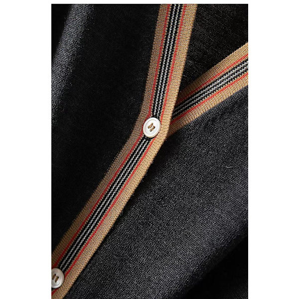 Ny modekofta stickad kashmir, kvinnlig stickad kofta med V- casual , Höst-vinter, stickad kofta för kvinnor Hemp grey M