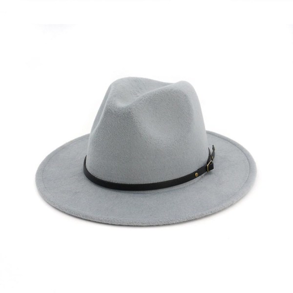 Kvinder eller mænd Fedora Hat i uldfilt light grey