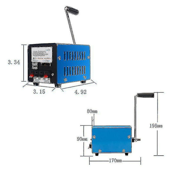 Højeffekt Dynamo-oplader Bærbar nødhåndskrafthåndsving Usb-opladning Nødoverlevelse Håndsvinggenerator