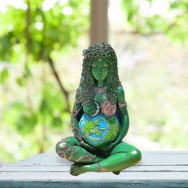 Moder Jord Staty Tusenårig Gaia Mytisk statyett Gudinna Staty Heminredning Skrivbordsprydnad Harts Ghia Moder Staty Moon Goddess