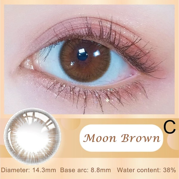 2 stk Moderigtige kvinder farvede kontaktlinser Kosmetiske kontaktlinser Øjenfarve kontakter Komfortabel