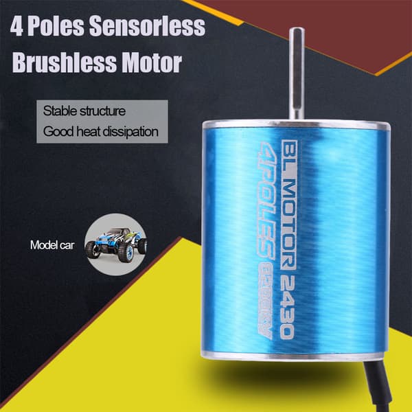 2430 8200KV 4 Pole Sensorløs Børsteløs Motor 2mm Aksel til 116 118 RC Modelbil