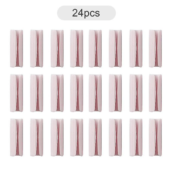 12/24st Lakanklämmor Hållare Plastklämma Halkfri sömlös spänne Quilt Bäddsoffa Cover Grippar Fästelement Madrasslakan Pink 24PCS