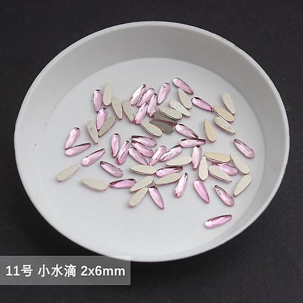 Engros lys pink multi stil flad ryg negl Rhinestone specialformede krystaller neglekunst sten 3d personlig dekoration 11-100pcs
