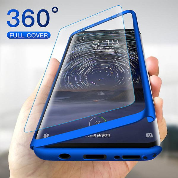 Påfør Luxury 360 fulldeksel for Samsung Galaxy A8 J4 J6 Plus J8 A6 A7-telefon