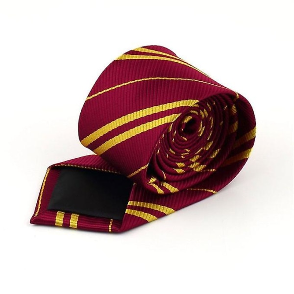 Klassisk slips tilbehør Robe Langt slips kostume diagonale striber Terylene-rød og gul