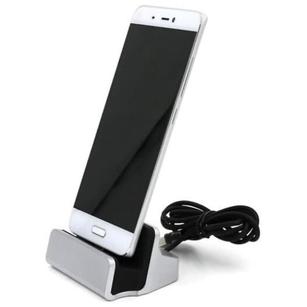【BQ】Usb 3.1 Typ C Dockningsstation Ställ Laddare Silver Laddare & Dockor