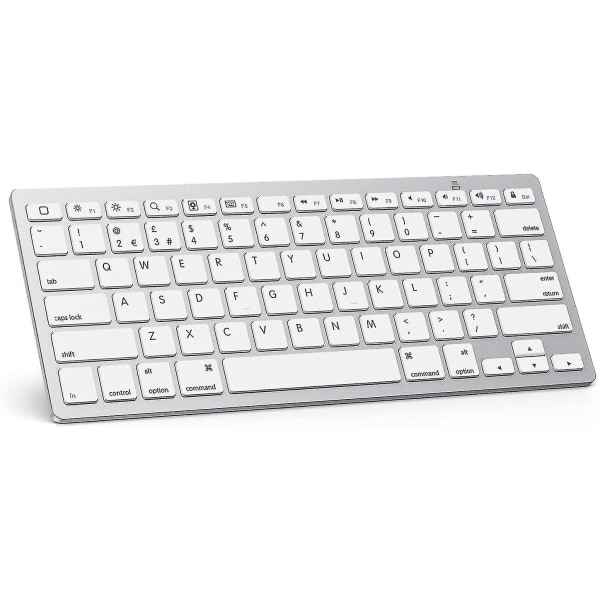 Bluetooth Keyboard Compatible With New Ipad 10.2(9th Gen 2021/8th white