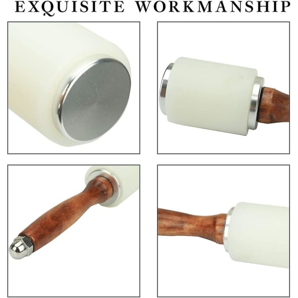 Læderhammer, Koskind Læderhammersyning Træhammer gør-det-selv-læderhåndværk med træhåndtag, læderudskæringshammer