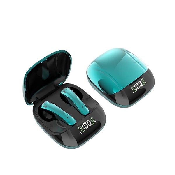 Bluetooth 5.0 trådlösa hörlurar Stereo Spel Sporthörlurar In-ear Pods för Iphone Android Samsung Green