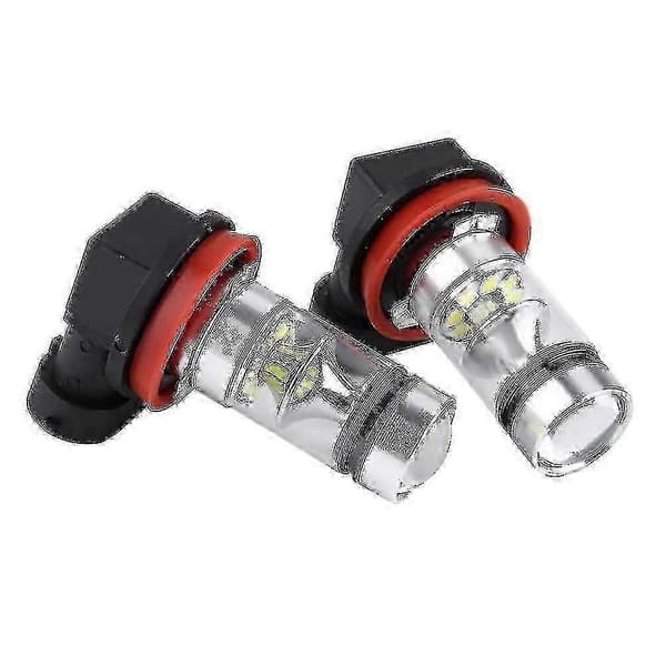 6000K Super White 100W LED-frontlyktpæresett for tåkelys, 2x H8 H9 H11
