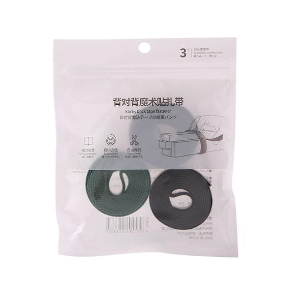 1/3 kpl koukku ja silmukka nippuside 5 m pitkä leikattava uudelleen käytettävä organizer köyden pidike Mix Color 3pcs