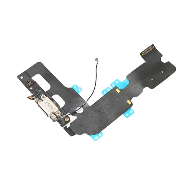 Laderportmodul USB Laderport Dockkontakt Mikrofonsignal Antenne Flexkabelmodul for iPhone 7 Plus Hvit