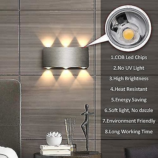 Lightess Led Væglampe 18w Indendørs Væglampe Moderne