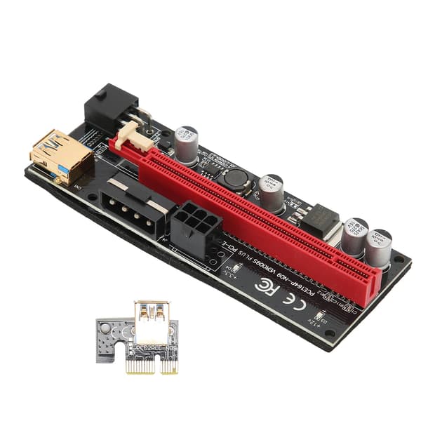 PCIE 1X til 16X Riser-kort 4 Faste Kondensatorer 6 PIN Interface USB-kabel Fast Spænde Design PCIE GPU Riser Express-kabel Blå