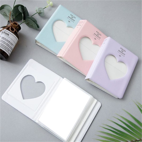 Hollow Heart Pictures Fotoalbum Multipurpose Photocard Binder Holder Card Pink