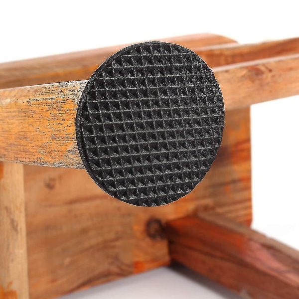 Sklisikker selvklebende gummifotputer Sort Funiture Stolputer Protector Gulvbeskyttere Round 12pcs